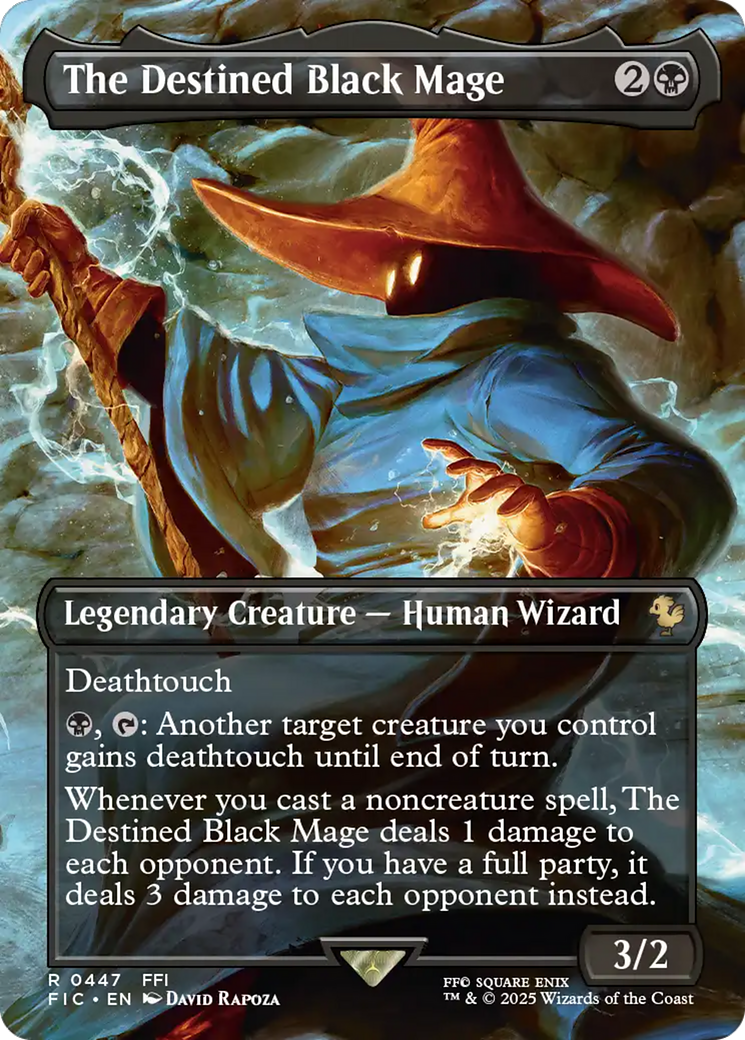 The Destined Black Mage (Borderless) [FINAL FANTASY Commander] | Game Master's Emporium (The New GME)