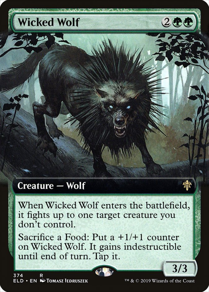Wicked Wolf (Extended Art) [Throne of Eldraine] | Game Master's Emporium (The New GME)