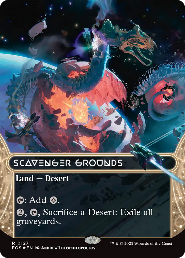 Scavenger Grounds (0127) (Borderless) (Galaxy Foil) [Edge of Eternities: Stellar Sights] | Game Master's Emporium (The New GME)