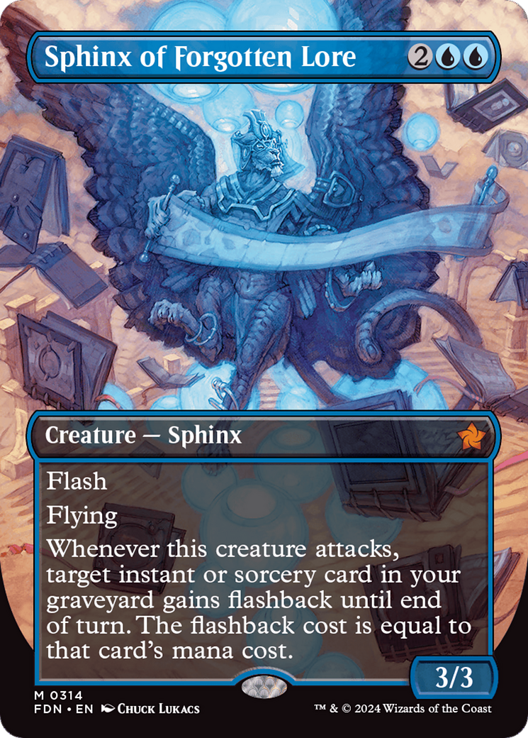 Sphinx of Forgotten Lore (Borderless) [Foundations] | Game Master's Emporium (The New GME)