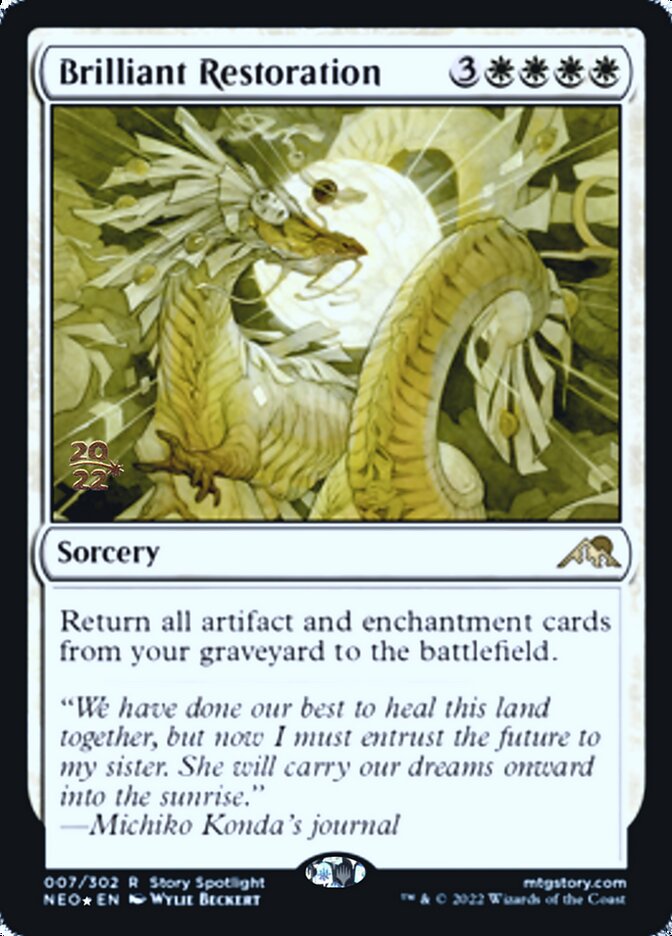 Brilliant Restoration [Kamigawa: Neon Dynasty Prerelease Promos] | Game Master's Emporium (The New GME)