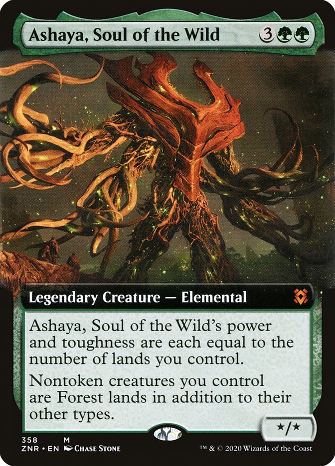 Ashaya, Soul of the Wild (Extended Art) [Zendikar Rising] | Game Master's Emporium (The New GME)