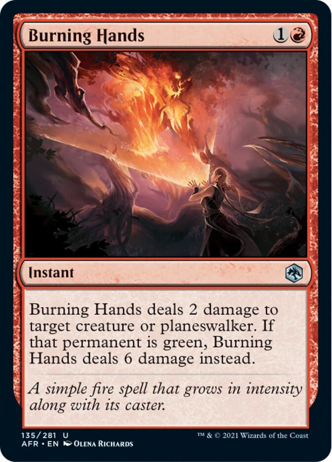 Burning Hands [Dungeons & Dragons: Adventures in the Forgotten Realms] | Game Master's Emporium (The New GME)