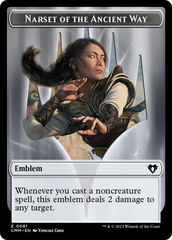 Narset of the Ancient Way Emblem // Wizard Double-Sided Token [Commander Masters Tokens] | Game Master's Emporium (The New GME)