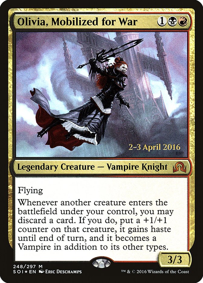 Olivia, Mobilized for War [Shadows over Innistrad Prerelease Promos] | Game Master's Emporium (The New GME)