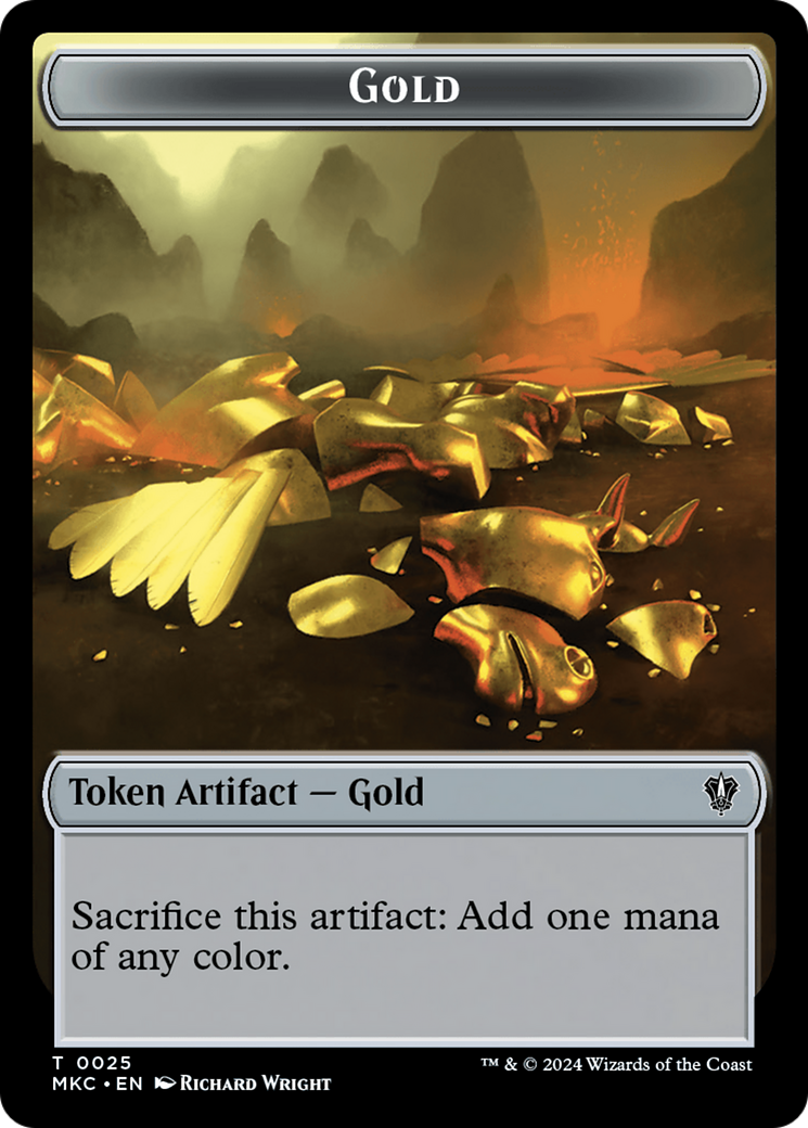 Gold // Kobolds of Kher Keep Double-Sided Token [Murders at Karlov Manor Commander Tokens] | Game Master's Emporium (The New GME)