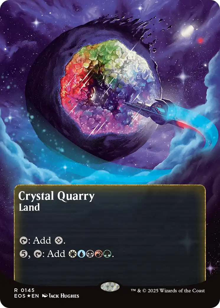 Crystal Quarry (0145) (Borderless) (Galaxy Foil) [Edge of Eternities: Stellar Sights] | Game Master's Emporium (The New GME)