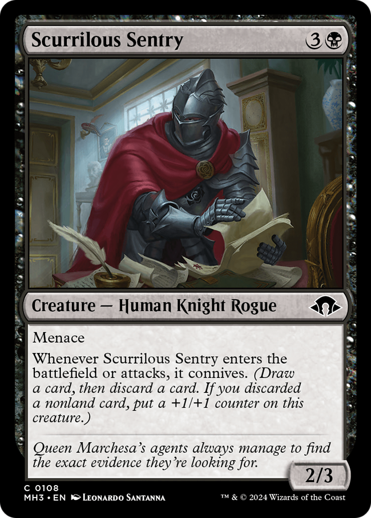 Scurrilous Sentry [Modern Horizons 3] | Game Master's Emporium (The New GME)