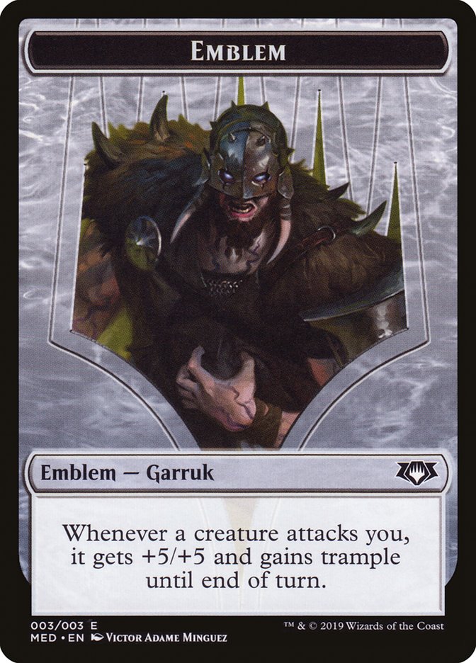 Garruk, Apex Predator Emblem [Mythic Edition Tokens] | Game Master's Emporium (The New GME)