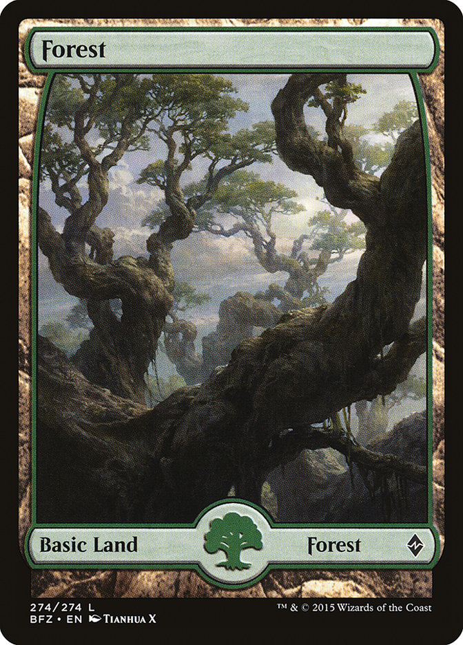 Forest (274) (Full Art) [Battle for Zendikar] | Game Master's Emporium (The New GME)