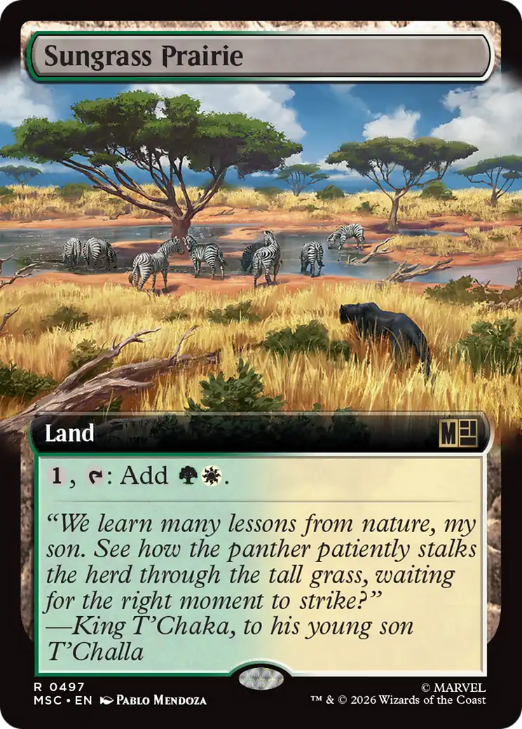 Sungrass Prairie (Extended Art) [Marvel Super Heroes Commander] | Game Master's Emporium (The New GME)