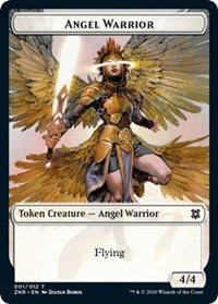 Angel Warrior // Goblin Construct Double-Sided Token [Zendikar Rising Tokens] | Game Master's Emporium (The New GME)