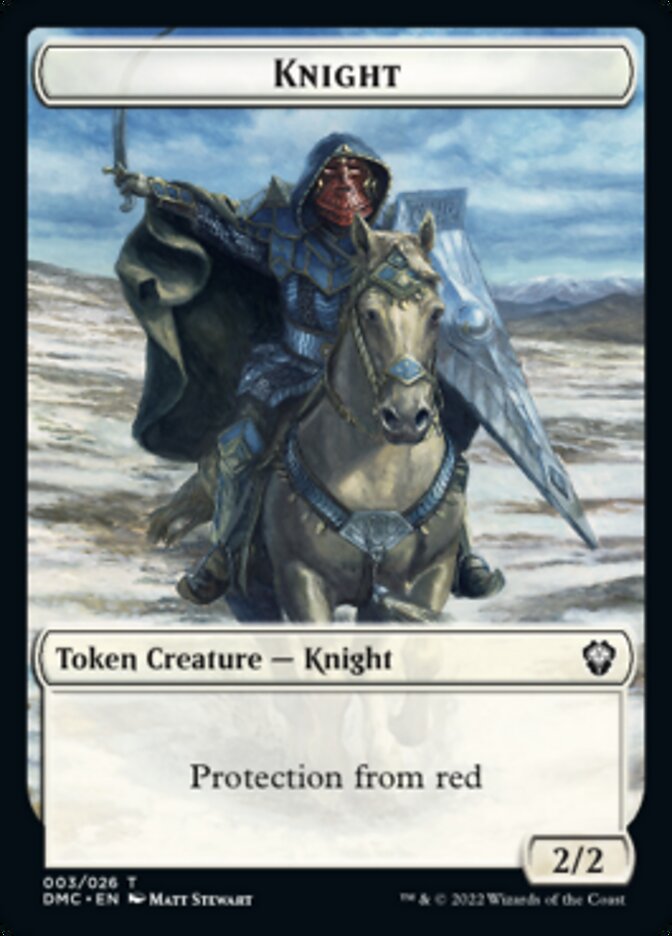 Phyrexian // Knight Double-Sided Token [Dominaria United Tokens] | Game Master's Emporium (The New GME)
