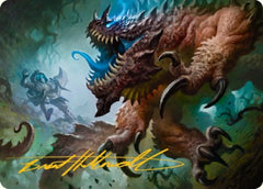 Basilisk Art Card (Gold-Stamped Signature) [Dungeons & Dragons: Adventures in the Forgotten Realms Art Series] | Game Master's Emporium (The New GME)
