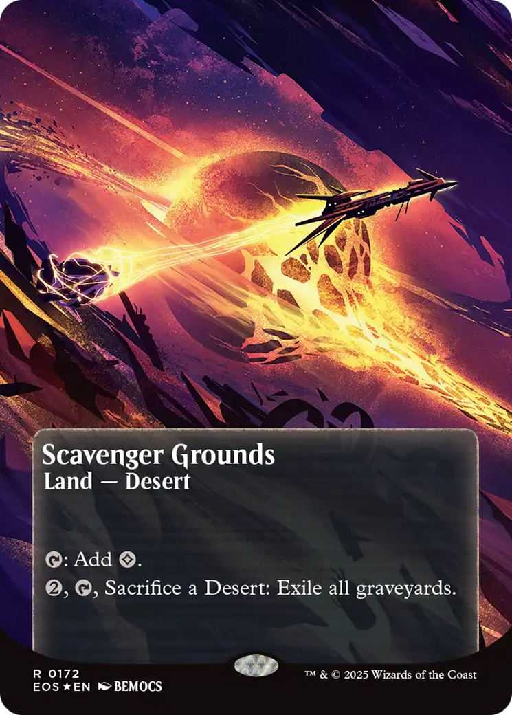 Scavenger Grounds (0172) (Borderless) (Galaxy Foil) [Edge of Eternities: Stellar Sights] | Game Master's Emporium (The New GME)
