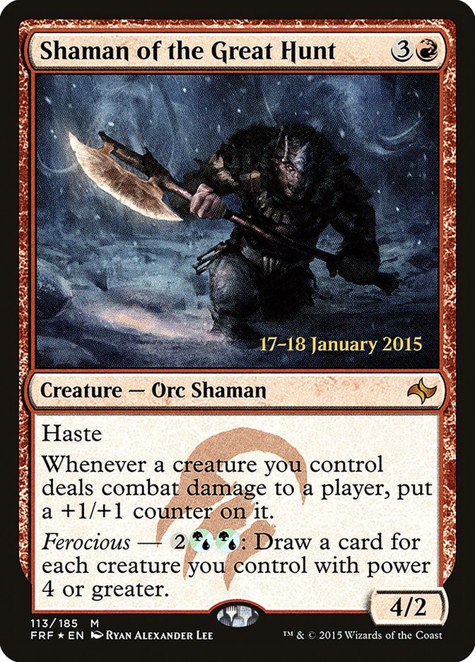 Shaman of the Great Hunt [Fate Reforged Prerelease Promos] | Game Master's Emporium (The New GME)