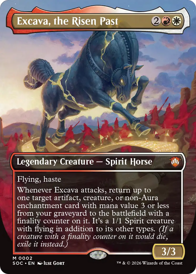 Excava, the Risen Past (Borderless) [Secrets of Strixhaven Commander] | Game Master's Emporium (The New GME)