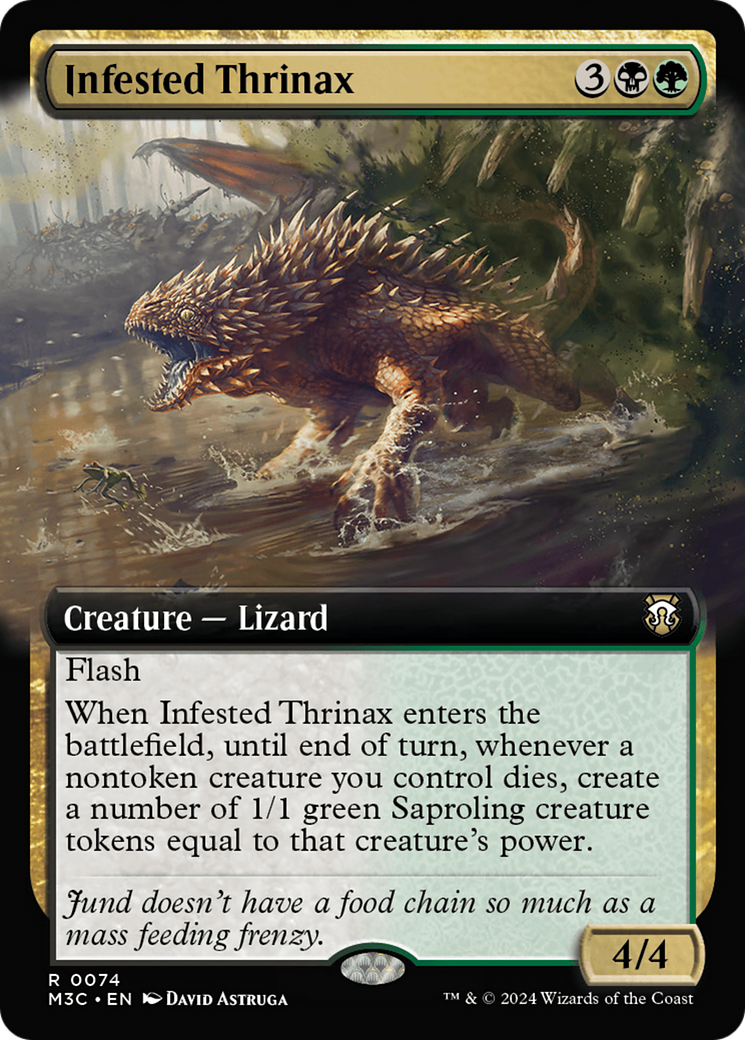 Infested Thrinax (Extended Art) [Modern Horizons 3 Commander] | Game Master's Emporium (The New GME)