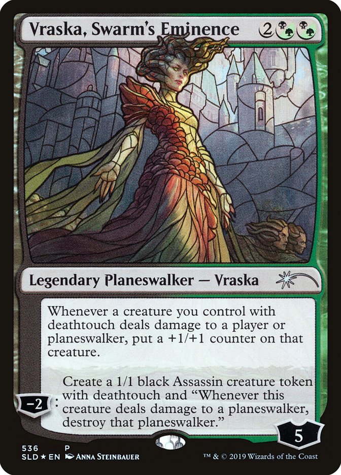Vraska, Swarm's Eminence (Stained Glass) [Secret Lair Drop Promos] | Game Master's Emporium (The New GME)