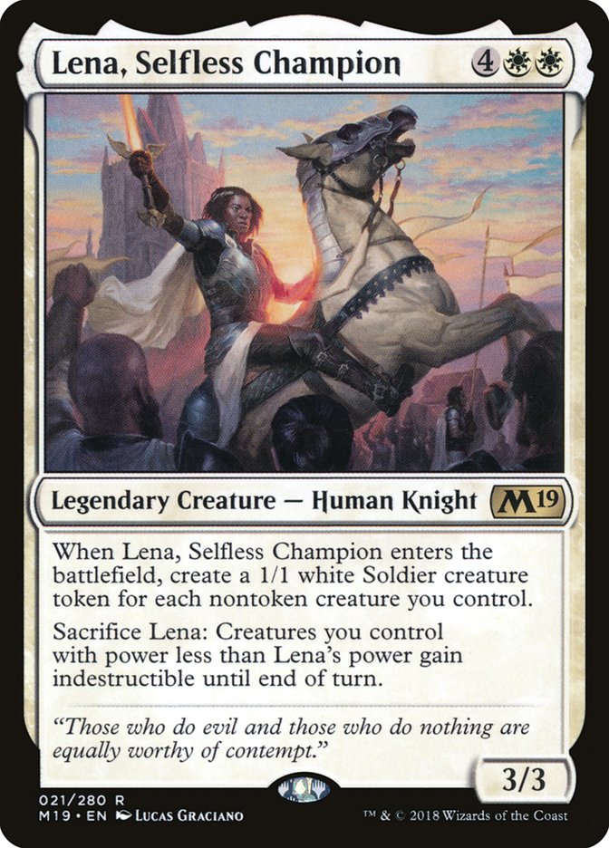 Lena, Selfless Champion [Core Set 2019] | Game Master's Emporium (The New GME)