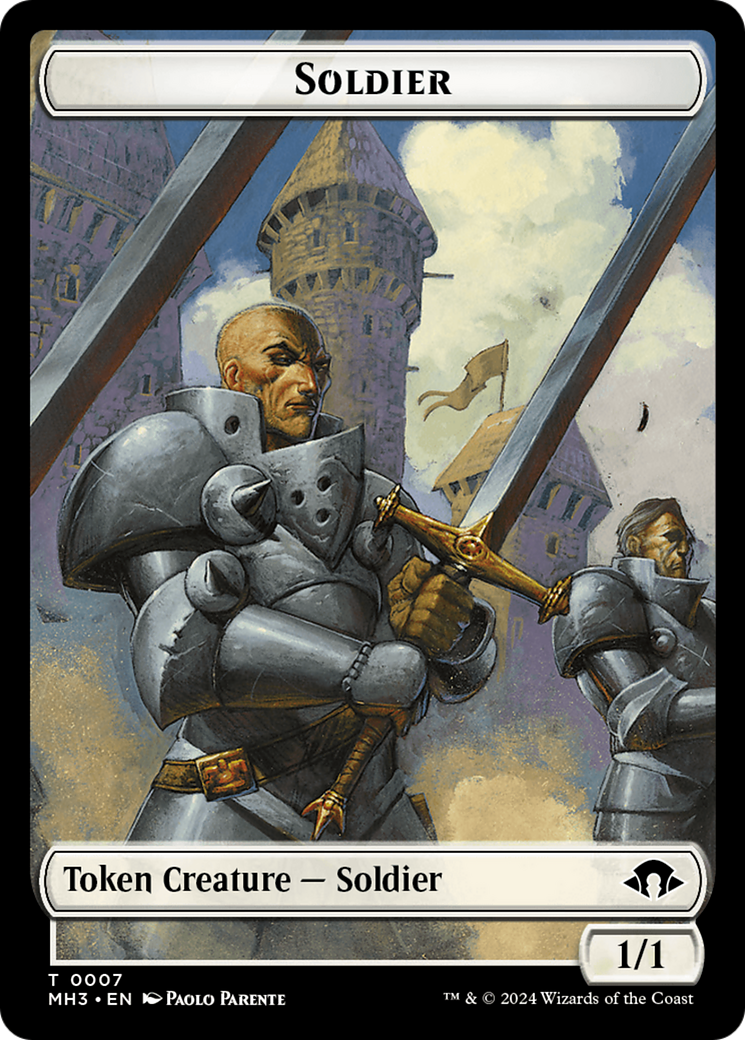 Soldier Token [Modern Horizons 3 Tokens] | Game Master's Emporium (The New GME)