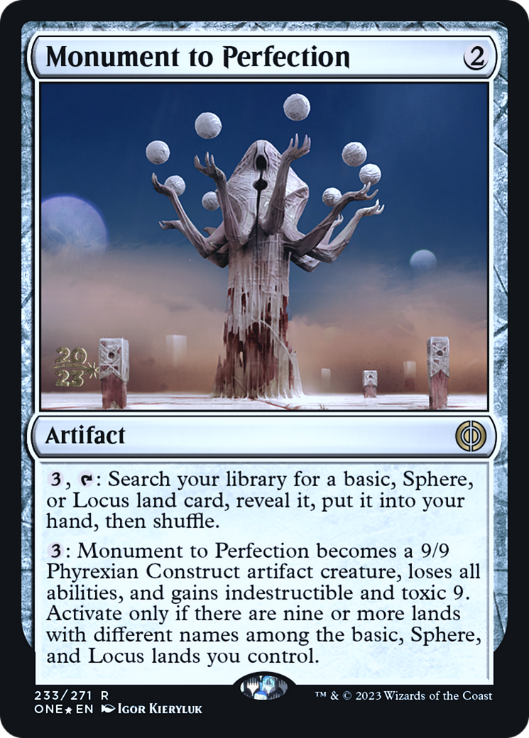 Monument to Perfection [Phyrexia: All Will Be One Prerelease Promos] | Game Master's Emporium (The New GME)