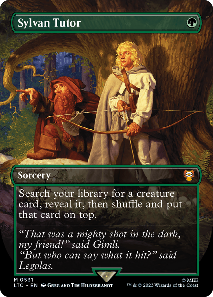 Sylvan Tutor (Borderless) [The Lord of the Rings: Tales of Middle-Earth Commander] | Game Master's Emporium (The New GME)
