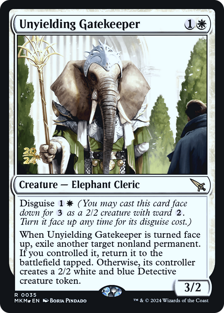 Unyielding Gatekeeper [Murders at Karlov Manor Prerelease Promos] | Game Master's Emporium (The New GME)