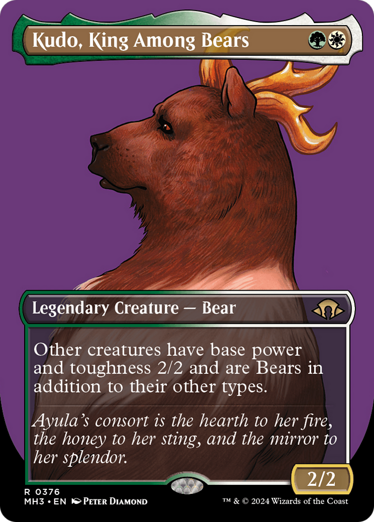 Kudo, King Among Bears (Borderless) [Modern Horizons 3] | Game Master's Emporium (The New GME)