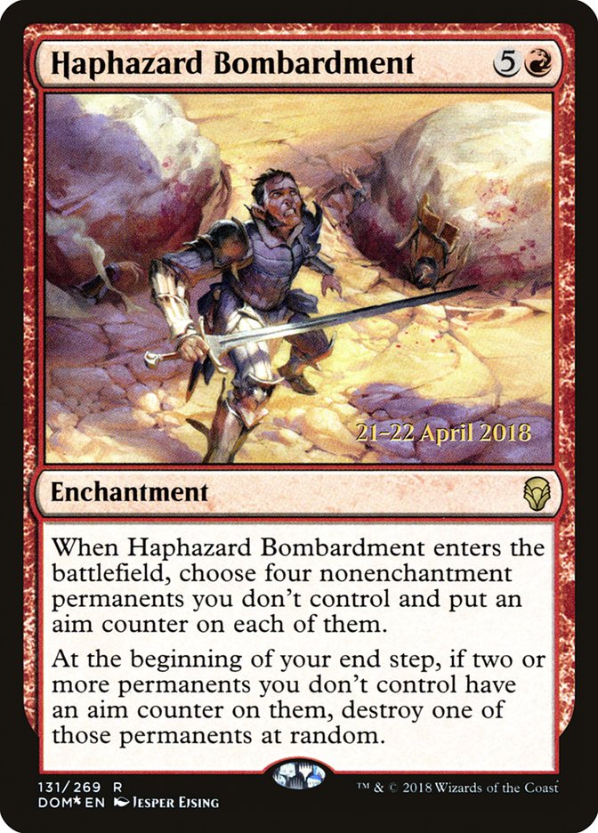 Haphazard Bombardment [Dominaria Prerelease Promos] | Game Master's Emporium (The New GME)