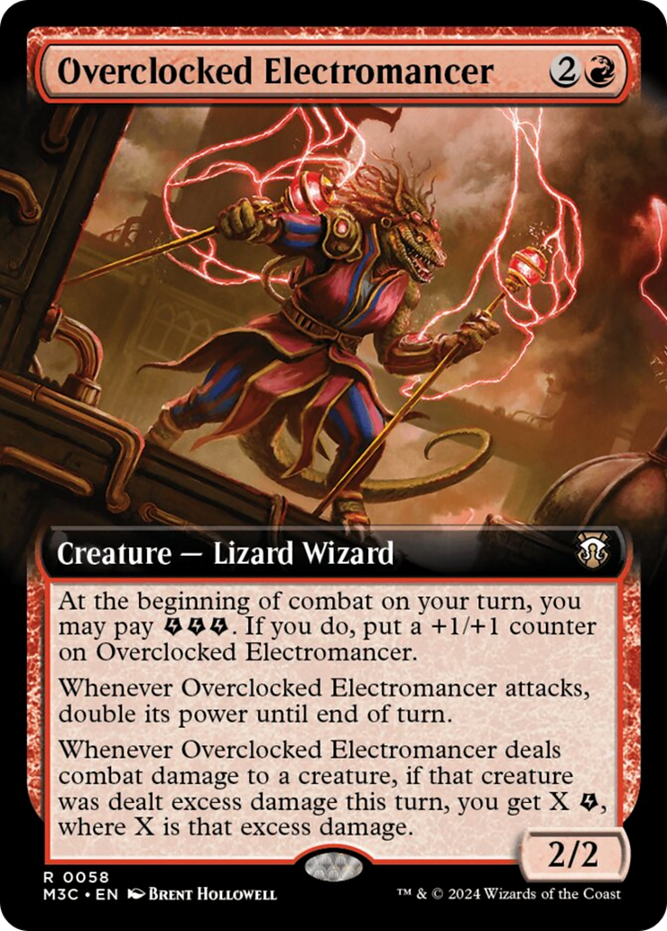 Overclocked Electromancer (Extended Art) [Modern Horizons 3 Commander] | Game Master's Emporium (The New GME)