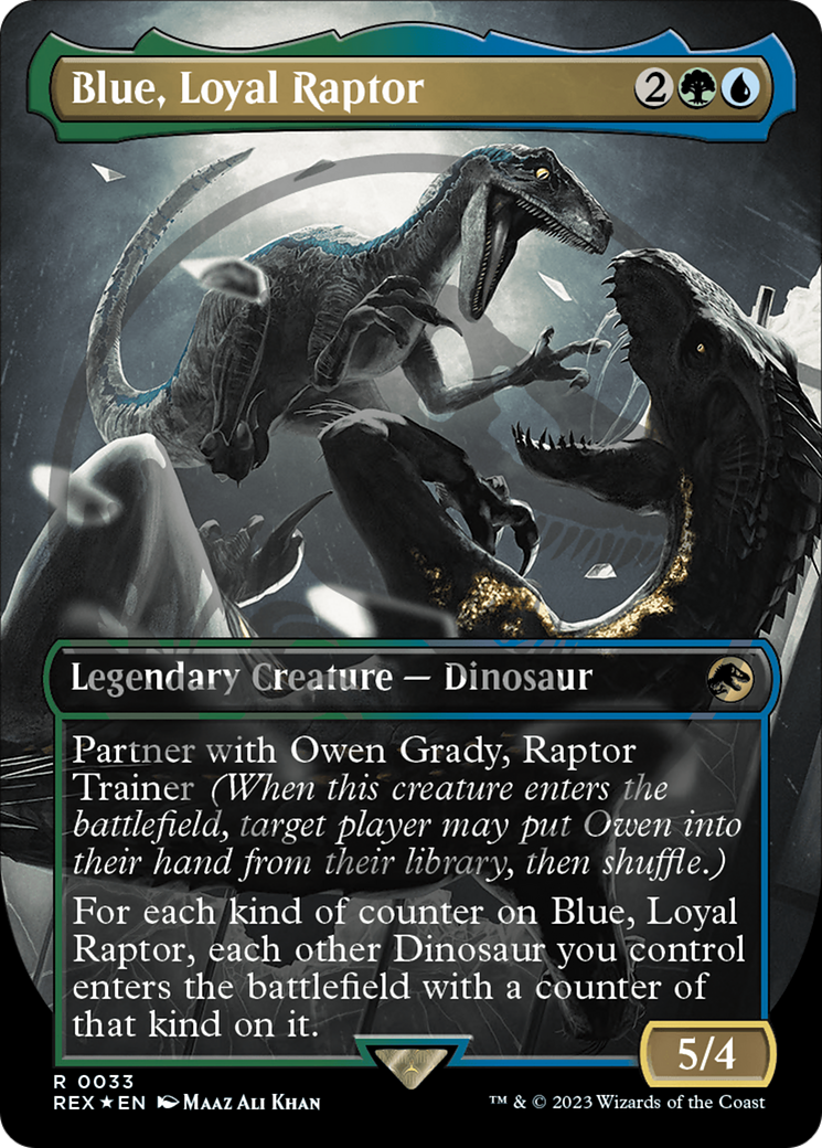 Blue, Loyal Raptor (Emblem) (Borderless) [Jurassic World Collection Tokens] | Game Master's Emporium (The New GME)