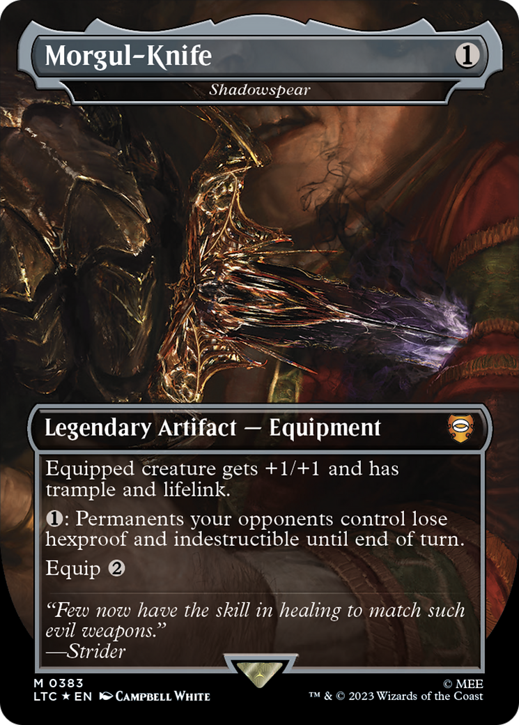 Morgul-Knife - Shadowspear (Surge Foil) [The Lord of the Rings: Tales of Middle-Earth Commander] | Game Master's Emporium (The New GME)