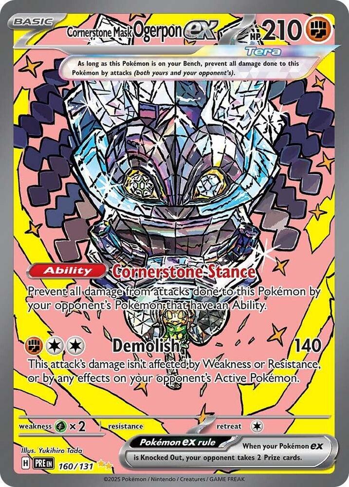 Cornerstone Mask Ogerpon ex (160/131) [Scarlet & Violet: Prismatic Evolutions] | Game Master's Emporium (The New GME)