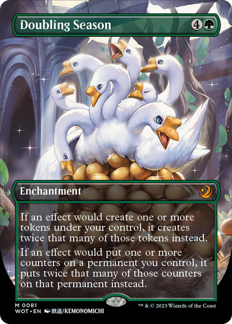 Doubling Season (Anime Borderless) [Wilds of Eldraine: Enchanting Tales] | Game Master's Emporium (The New GME)