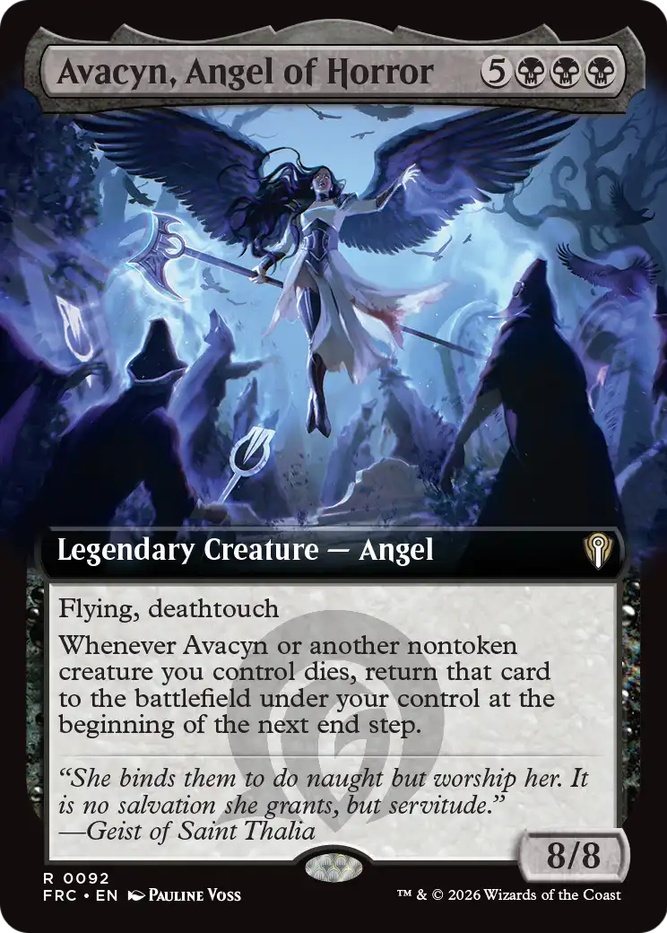 Avacyn, Angel of Horror (Extended Art) [Reality Fracture Commander] | Game Master's Emporium (The New GME)