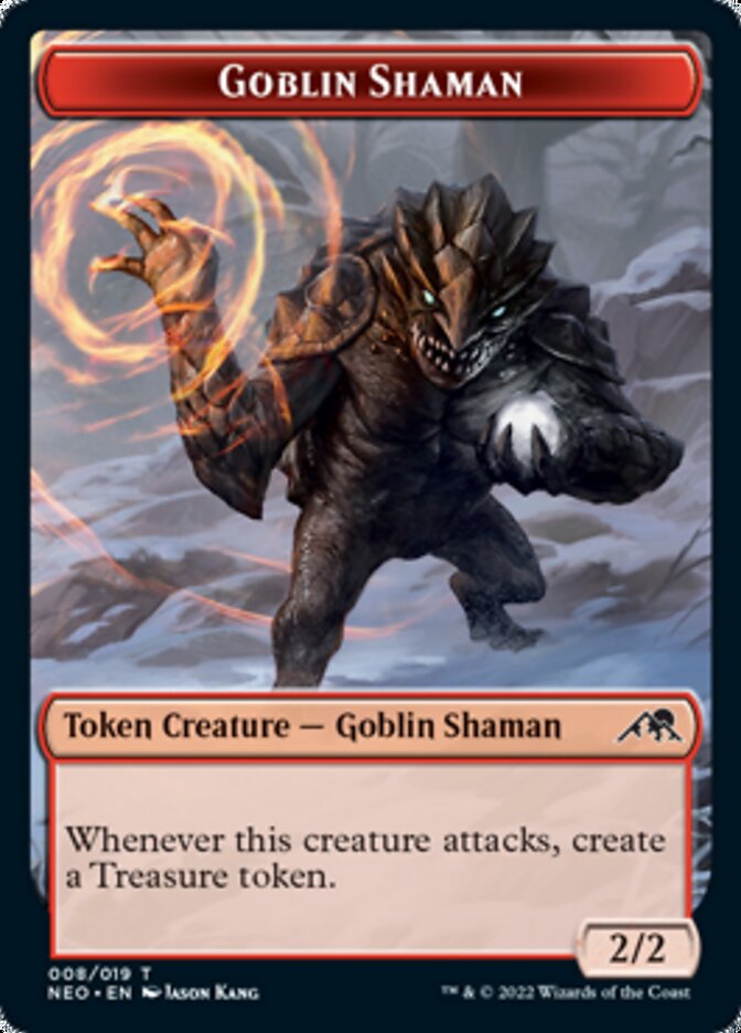 Samurai // Goblin Shaman Double-Sided Token [Kamigawa: Neon Dynasty Tokens] | Game Master's Emporium (The New GME)