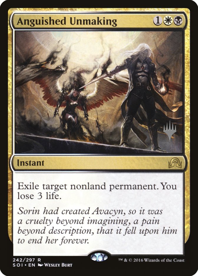 Anguished Unmaking (Promo Pack) [Shadows over Innistrad Promos] | Game Master's Emporium (The New GME)