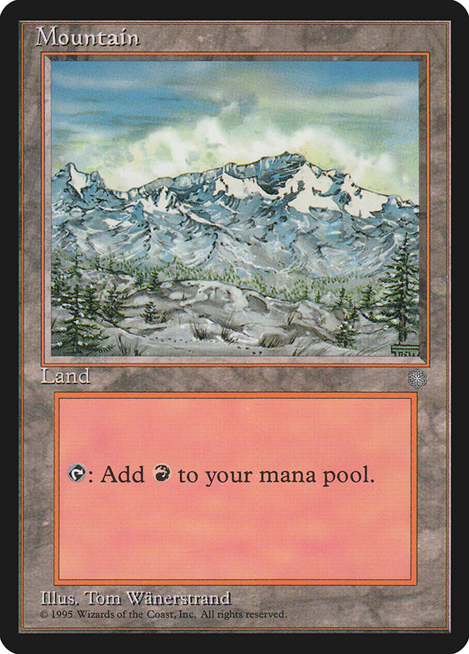 Mountain (Trees Visible / Signature on Right) [Ice Age] | Game Master's Emporium (The New GME)