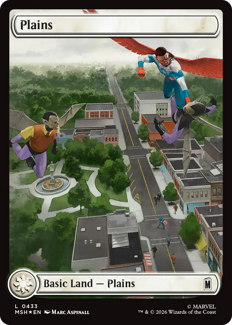 Plains (0433) (Surge Foil) [Marvel Super Heroes] | Game Master's Emporium (The New GME)