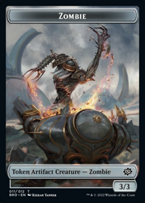 Powerstone // Zombie Double-Sided Token [The Brothers' War Tokens] | Game Master's Emporium (The New GME)