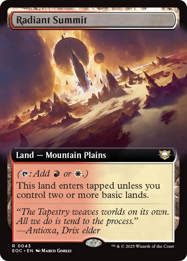Radiant Summit (Extended Art) [Edge of Eternities Commander] | Game Master's Emporium (The New GME)