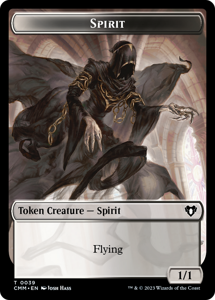 Spirit (0039) // Spider Double-Sided Token [Commander Masters Tokens] | Game Master's Emporium (The New GME)