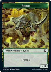 Rhino // Wolf Double-Sided Token [Innistrad: Midnight Hunt Commander Tokens] | Game Master's Emporium (The New GME)
