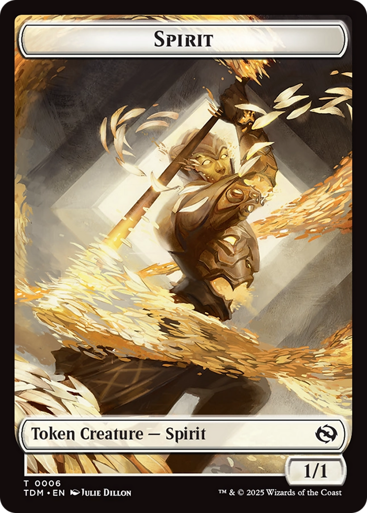 Spirit (0006) // Spirit (0007) Double-Sided Token [Tarkir: Dragonstorm Tokens] | Game Master's Emporium (The New GME)