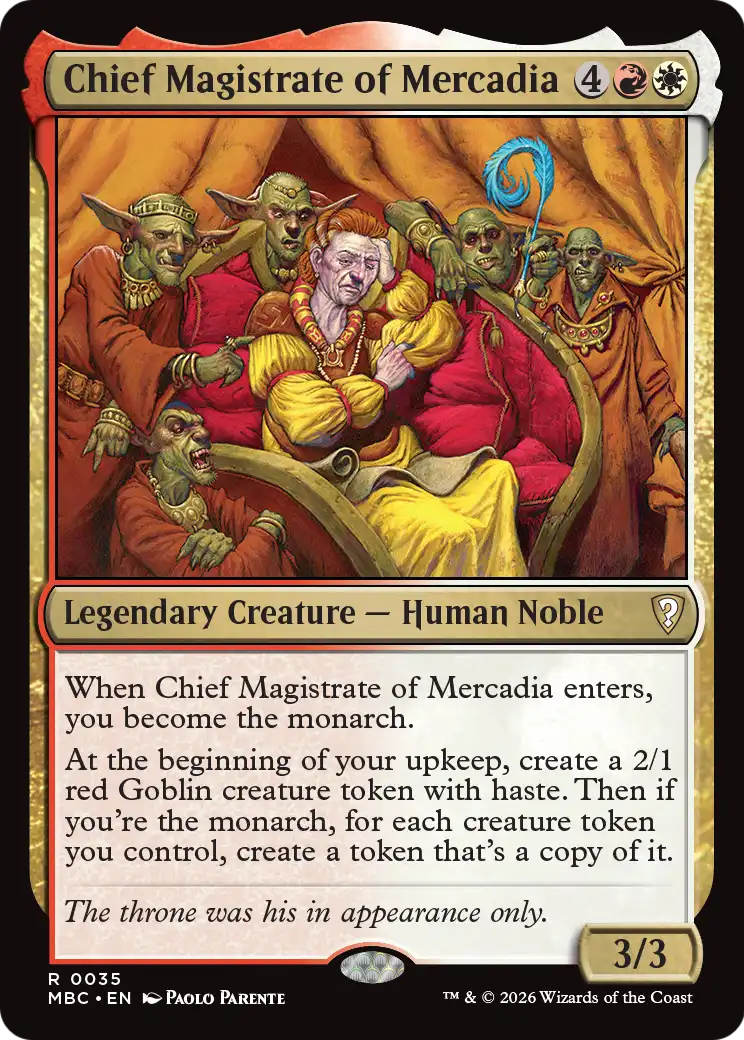 Chief Magistrate of Mercadia [Mystery Booster: Commander Edition] | Game Master's Emporium (The New GME)