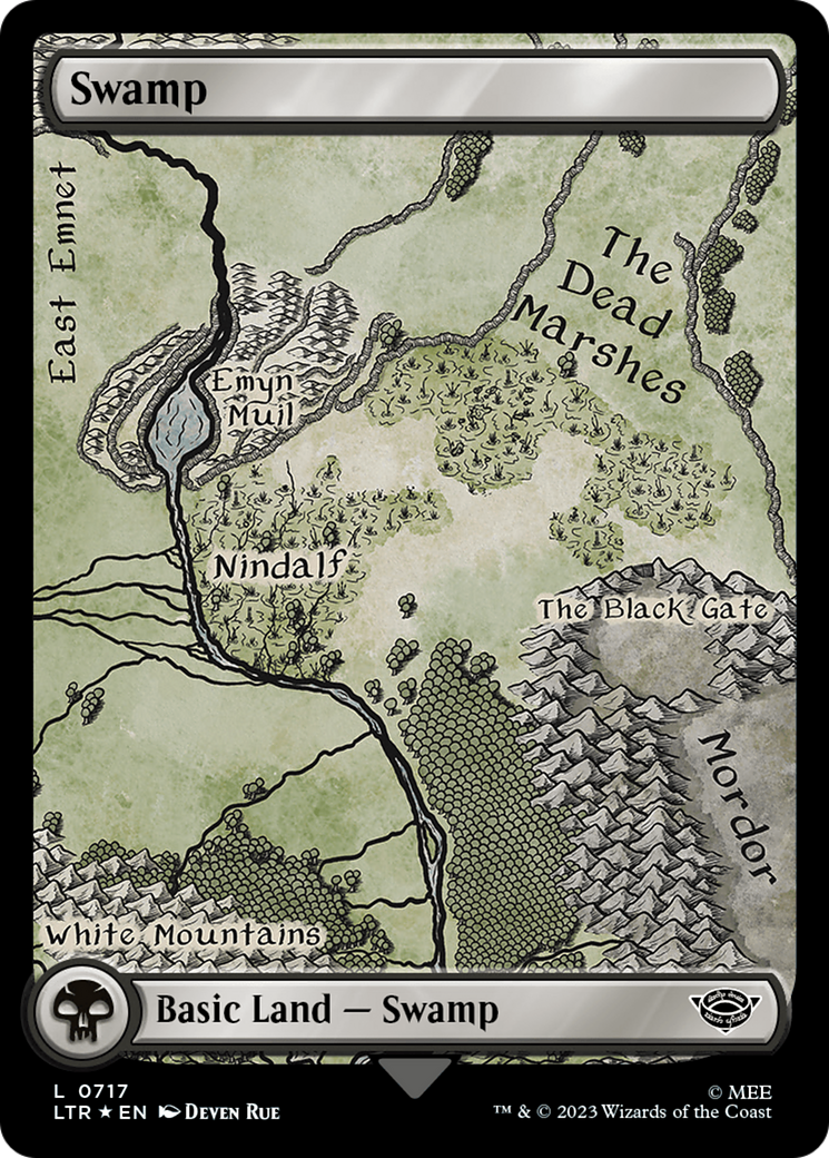 Swamp (0717) (Surge Foil) [The Lord of the Rings: Tales of Middle-Earth] | Game Master's Emporium (The New GME)