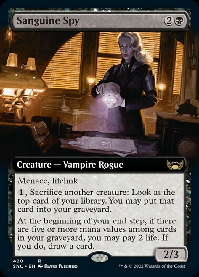 Sanguine Spy (Extended Art) [Streets of New Capenna] | Game Master's Emporium (The New GME)