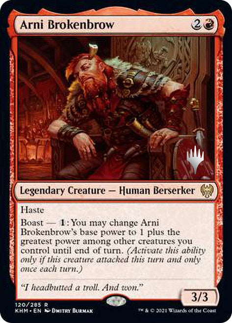 Arni Brokenbrow (Promo Pack) [Kaldheim Promos] | Game Master's Emporium (The New GME)
