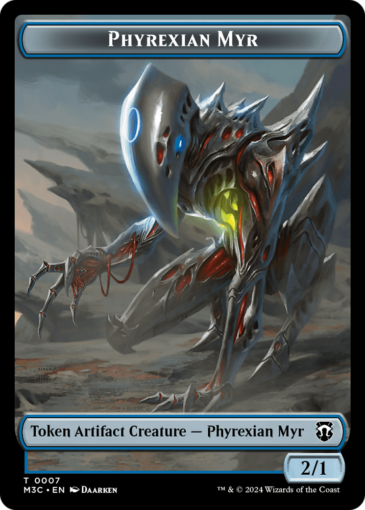 Phyrexian Myr (Ripple Foil) // Servo Double-Sided Token [Modern Horizons 3 Commander Tokens] | Game Master's Emporium (The New GME)